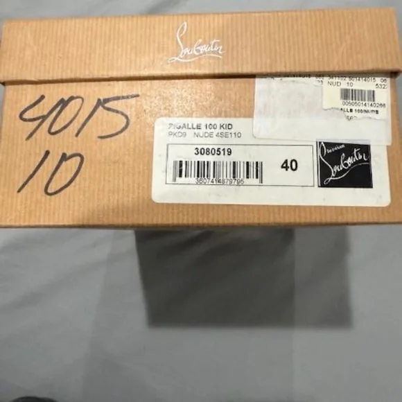 CHRISTIAN LOUBOUTIN kid leather Heels - "PIGALLE 100" -Color "NUDE", Size EU 40 - Picture 5 of 5